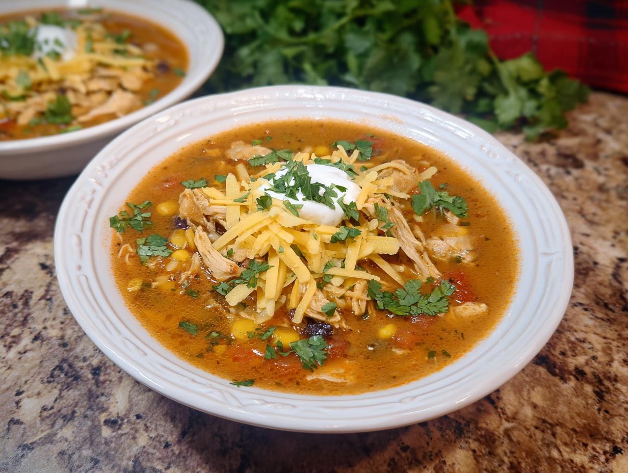 Effortless Chicken Taco Soup: 5-Star Flavor 1 Chicken Taco Soup