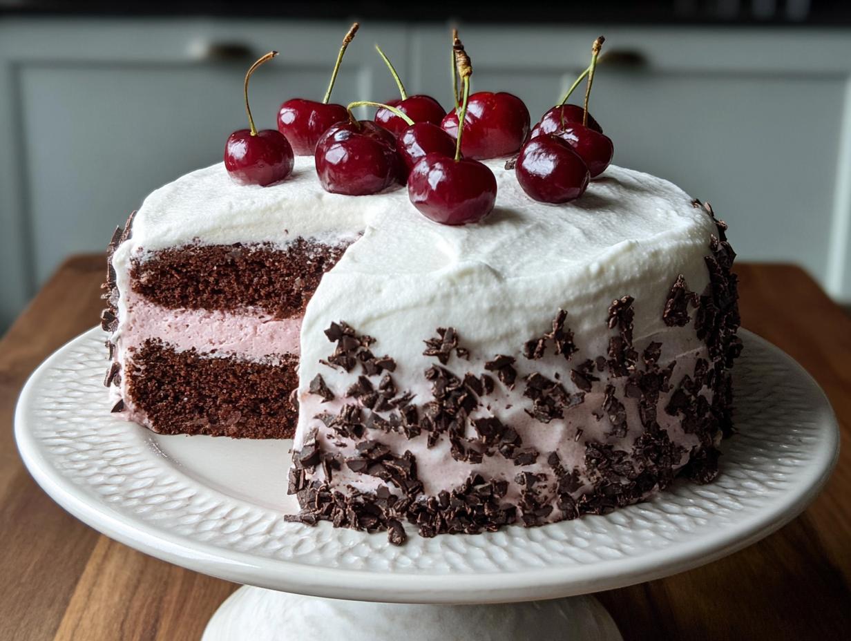 Chocolate Cherry Cake: 1 Easy Decadent Recipe 1 Chocolate Cherry Cake One