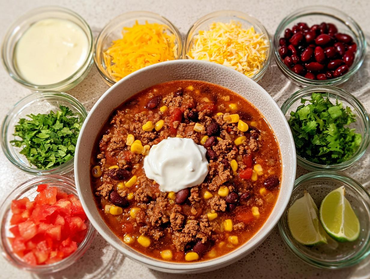 Cozy Taco Soup Fall: 1 Hug in a Bowl 1 Cozy Taco Soup Fall