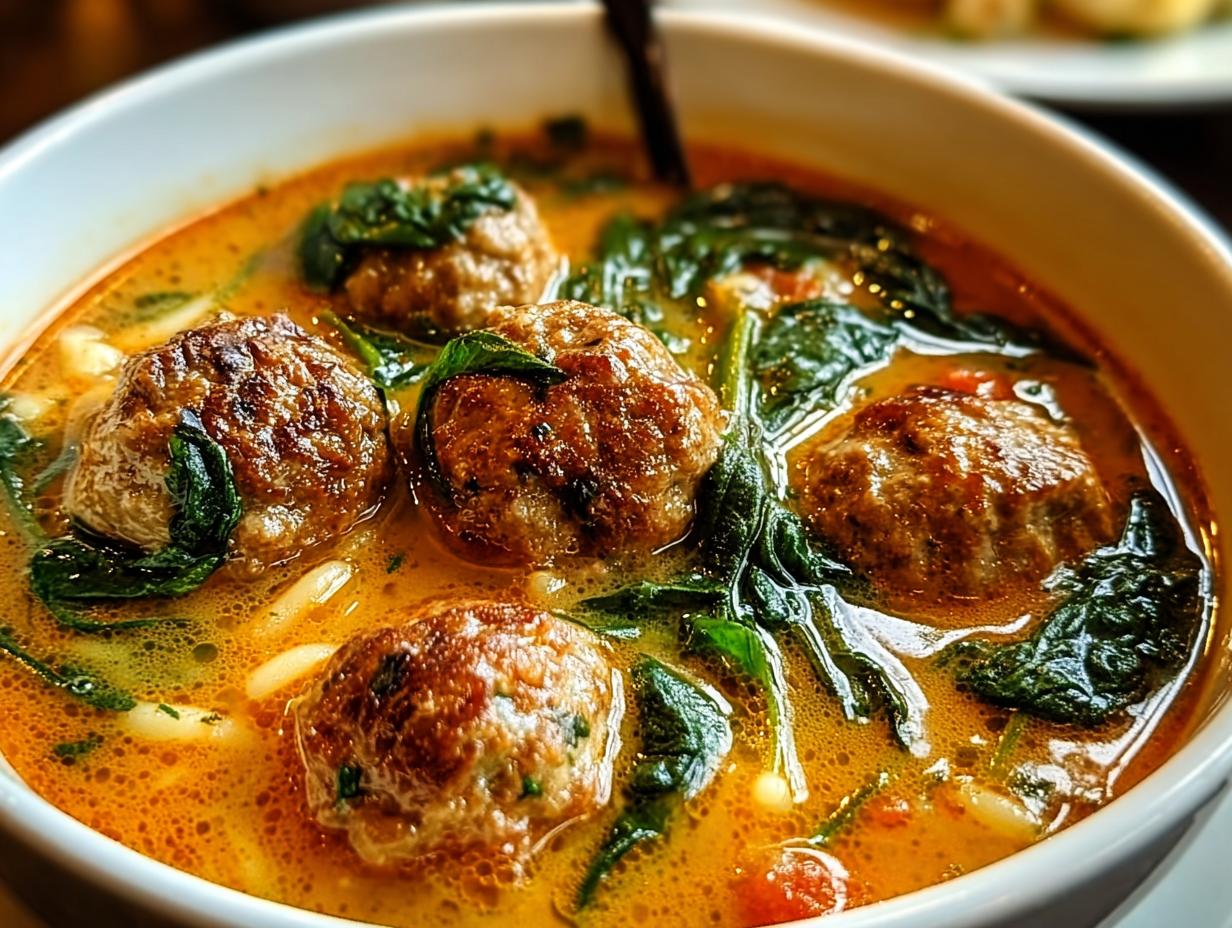 Amazing Creamy Italian Meatball Soup Recipe 2 Amazing Creamy Italian Meatball Soup Recipe - Creamy Italian Meatball Soup - additional detail