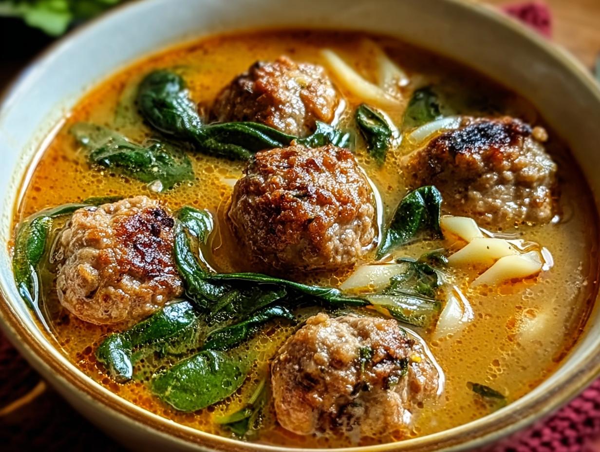 Amazing Creamy Italian Meatball Soup Recipe 3 Amazing Creamy Italian Meatball Soup Recipe - Creamy Italian Meatball Soup - additional detail