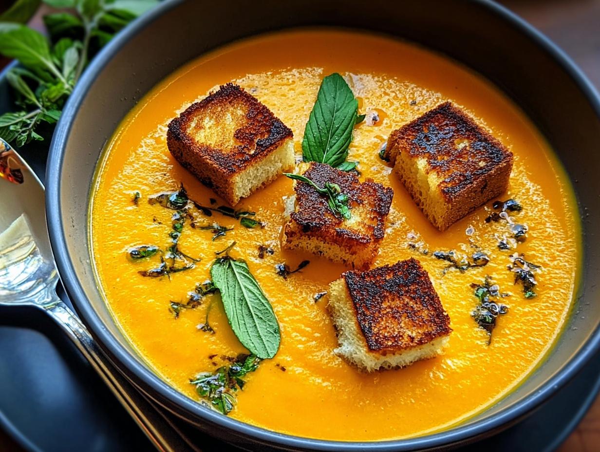 Creamy Pumpkin Soup Grilled Cheese Bliss - Creamy Pumpkin Soup Grilled - main visual representation