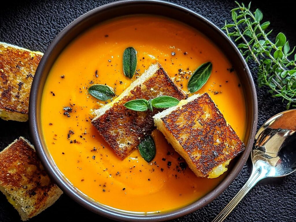 Creamy Pumpkin Soup Grilled