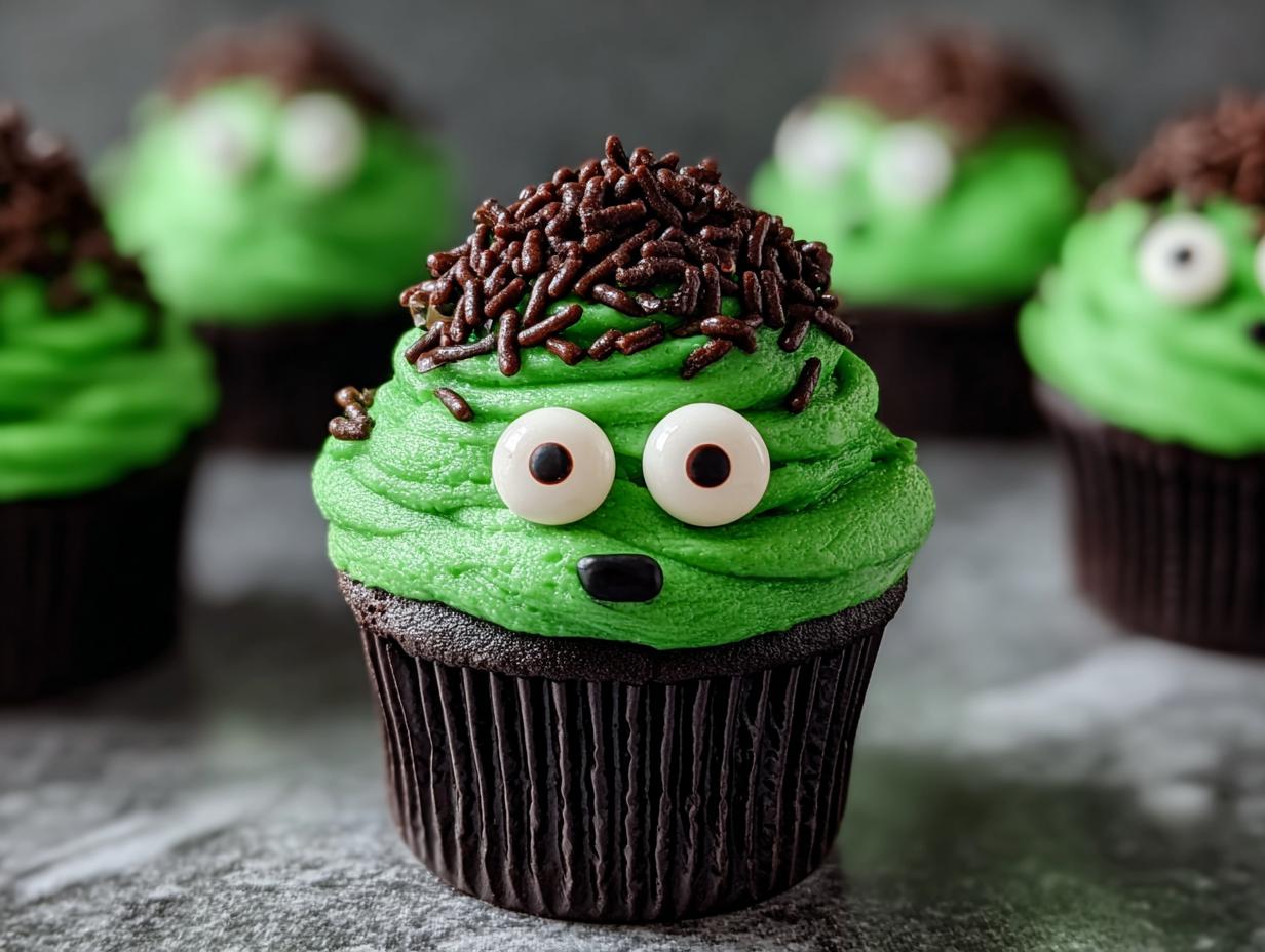 Frankenstein Cupcakes: 5 Easy Steps 1 Frankenstein Cupcakes