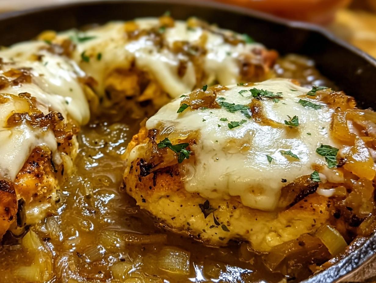 French Onion Chicken Bake: Heavenly Comfort in 1 Pan 3 French Onion Chicken Bake: Heavenly Comfort in 1 Pan - French Onion Chicken Bake - main visual representation