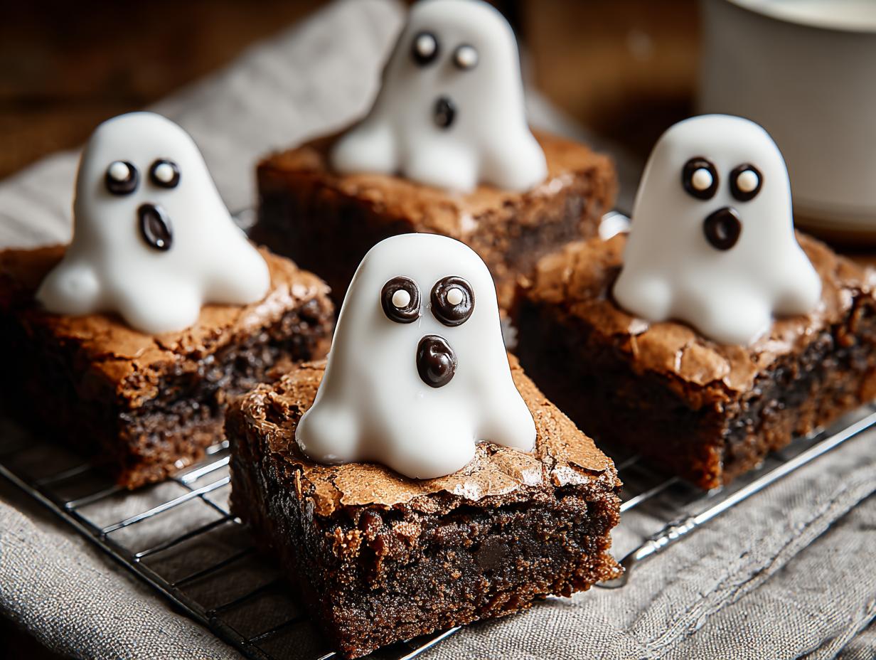 Ghost Brownies: Spooky Sweet Halloween Treat 1 Ghost Brownies