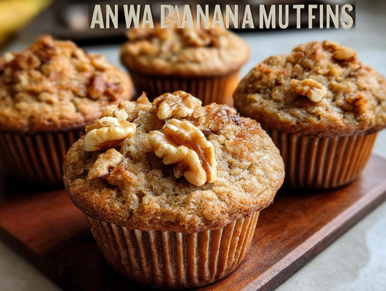 Healthy Banana Walnut Muffins: 22 Min Bake - Healthy Banana Walnut Muffins - main visual representation