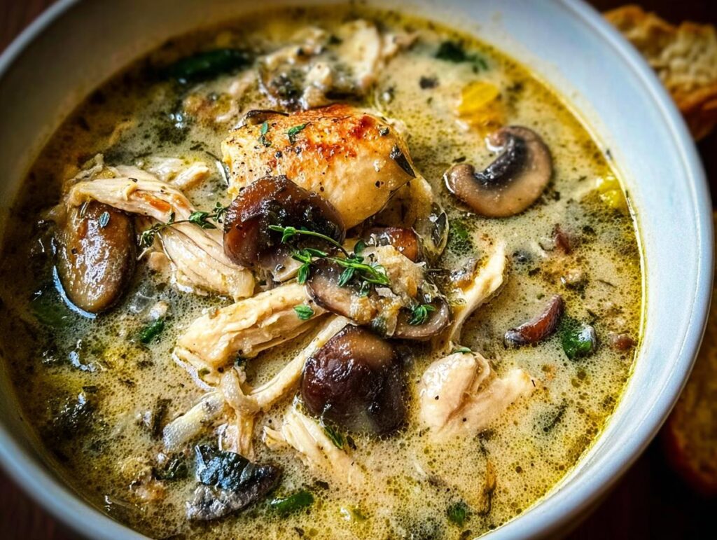 Rotisserie Chicken Mushroom Soup
