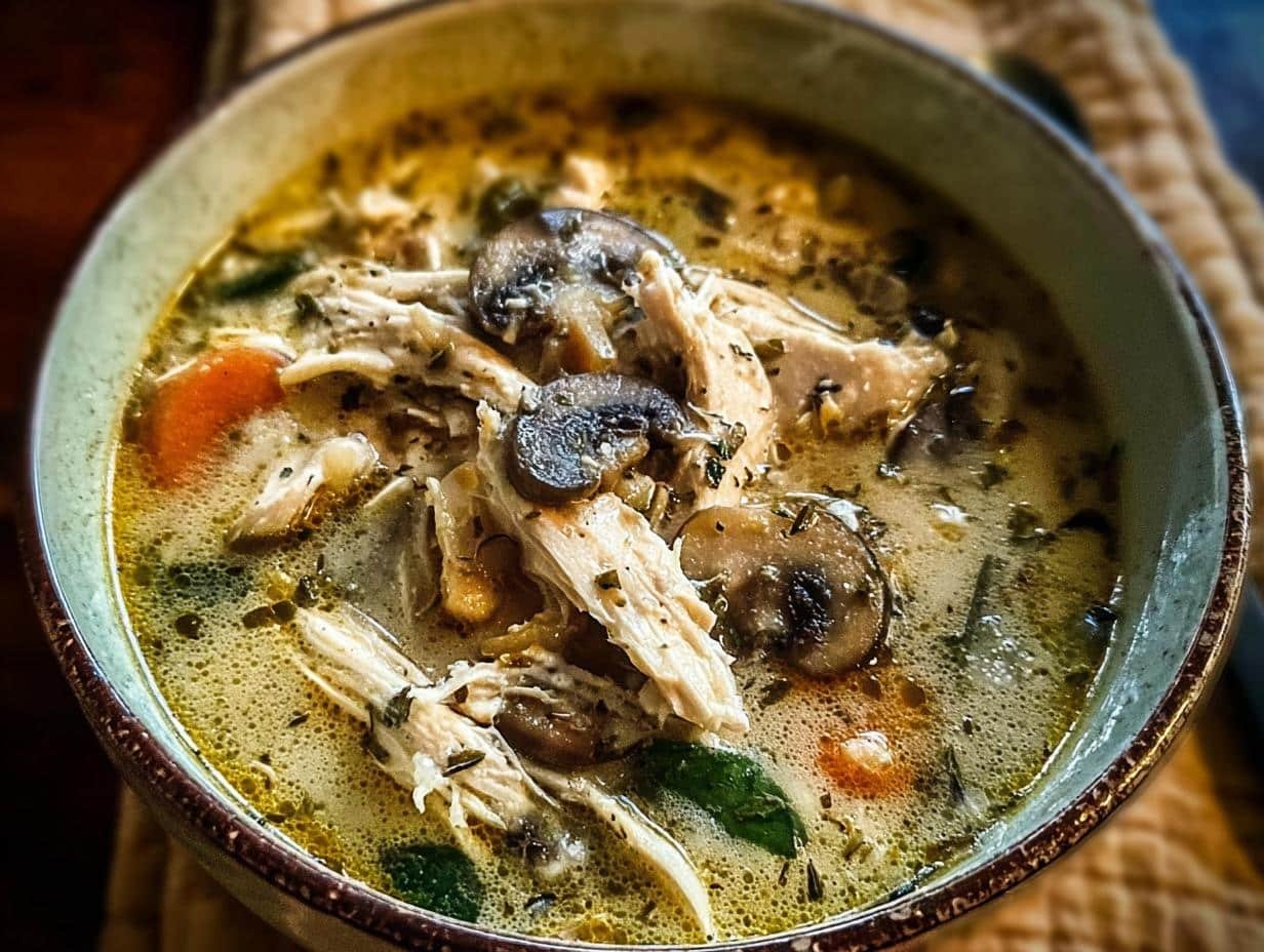 Rotisserie Chicken Mushroom Soup: 1 Creamy Dish - Rotisserie Chicken Mushroom Soup - additional detail