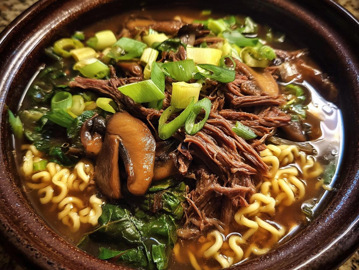 Slow Cooker Beef Ramen