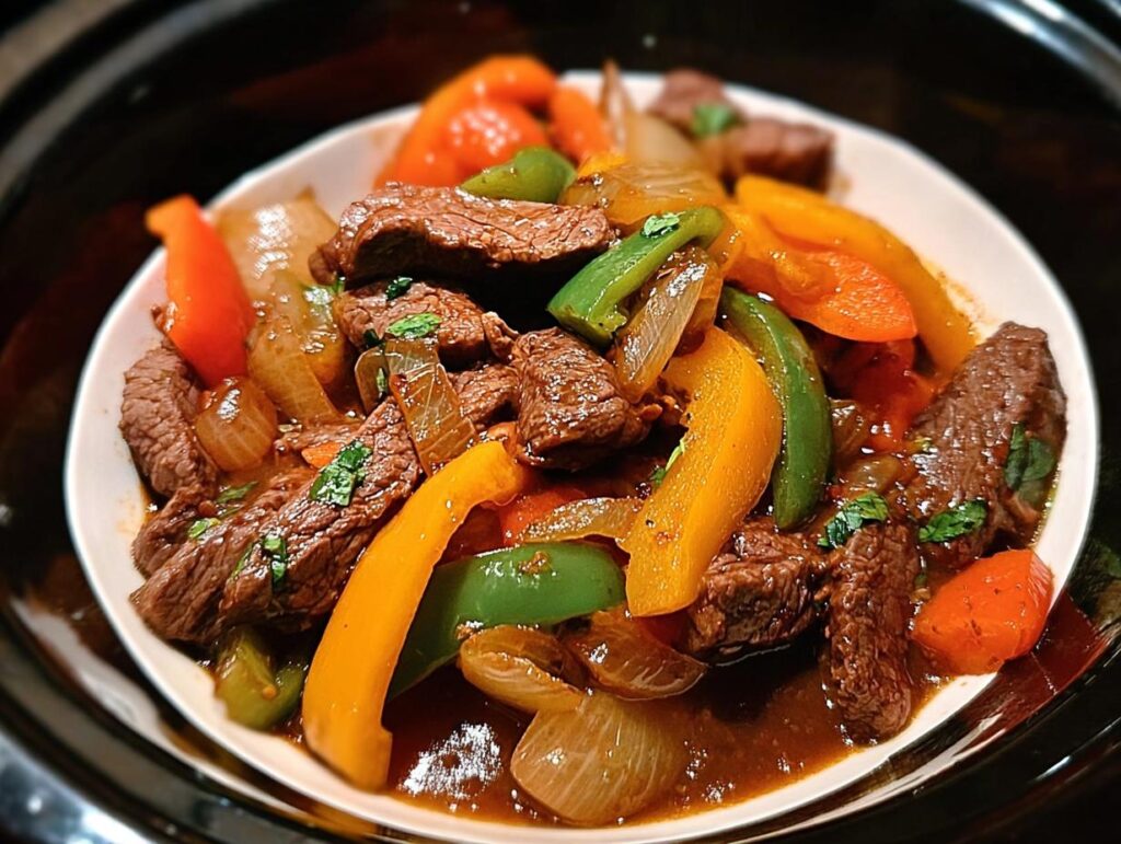 Slow Cooker Pepper Steak