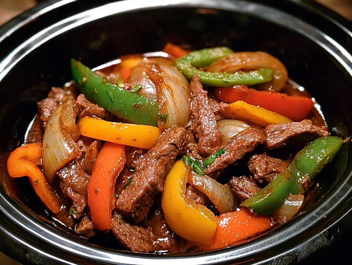Slow Cooker Pepper Steak: Amazing 1-Pot Dinner 2 Slow Cooker Pepper Steak: Amazing 1-Pot Dinner - Slow Cooker Pepper Steak - additional detail