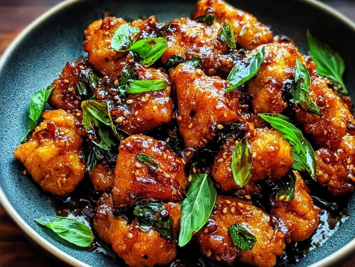Sticky Basil Chicken