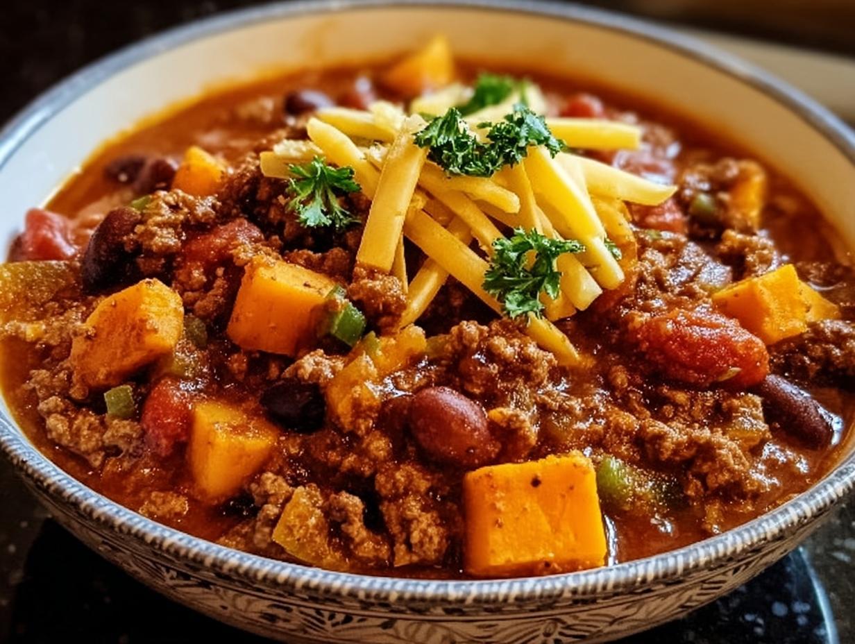 Amazing Sweet Potato Turkey Chili's 1-Pot Magic - Sweet Potato Turkey Chili - additional detail