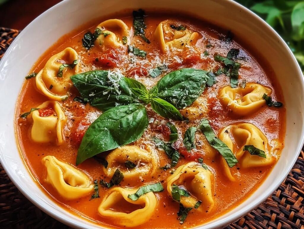 Tomato Basil Tortellini Soup