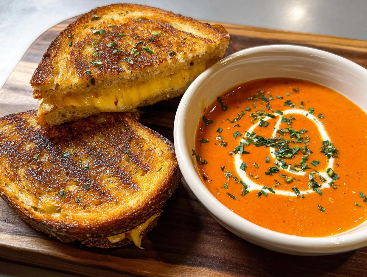 Tomato Soup Grilled Cheese: 1 Amazing Combo - Tomato Soup Grilled Cheese - additional detail