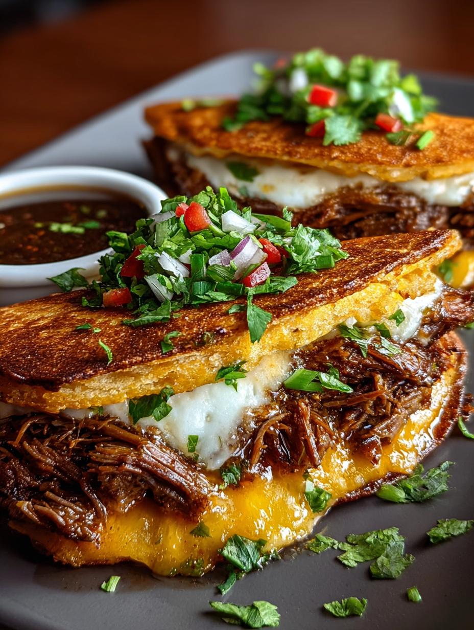 Birria Grilled Cheese Tacos