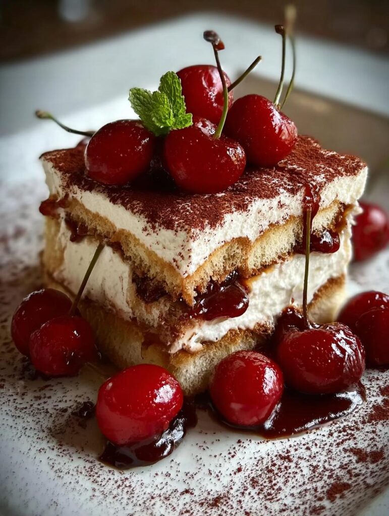 Cherry Amaretto Tiramisu