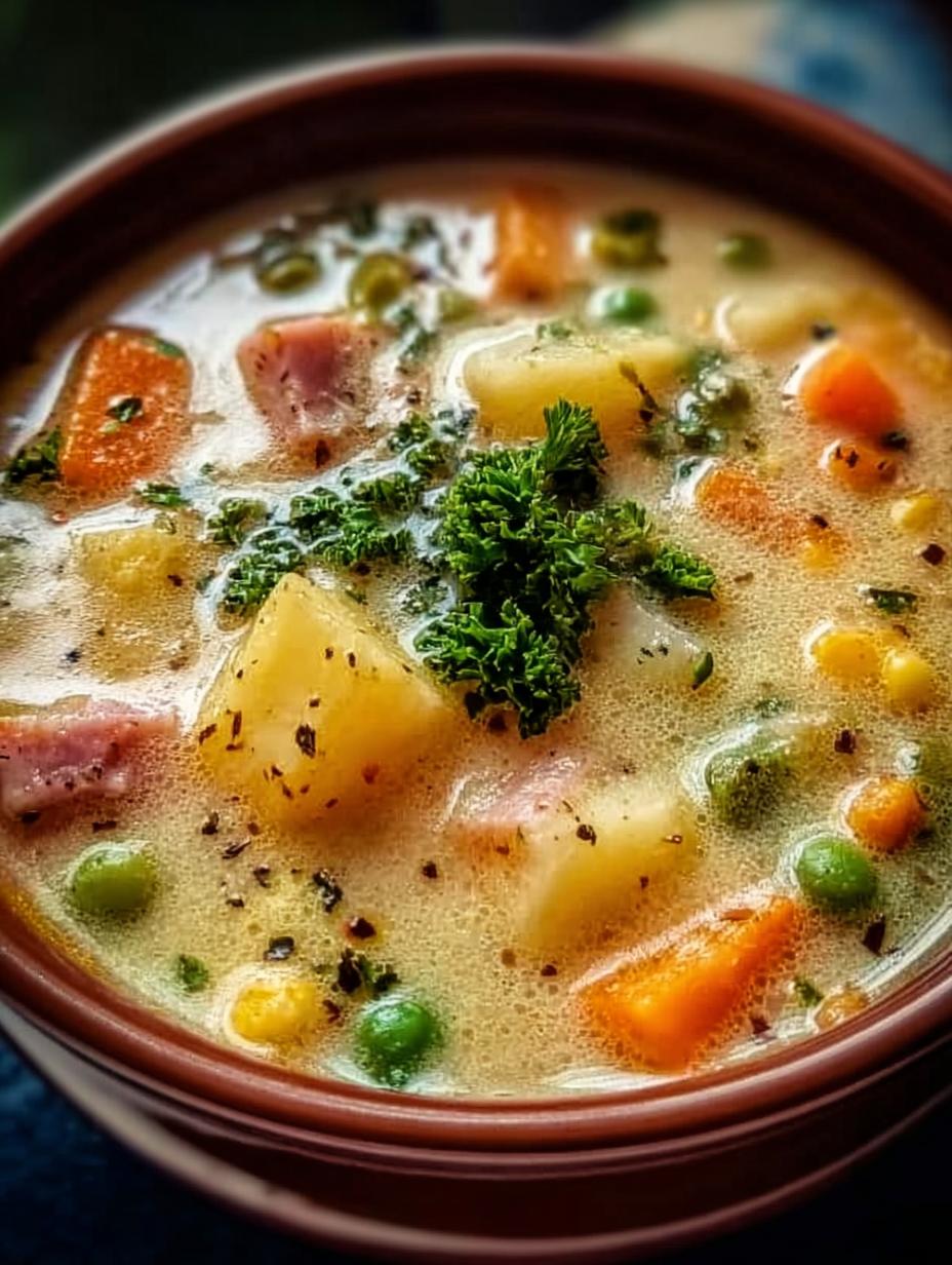 Hearty Creamy Ham Potato Soup - Creamy Ham Potato Soup - additional detail