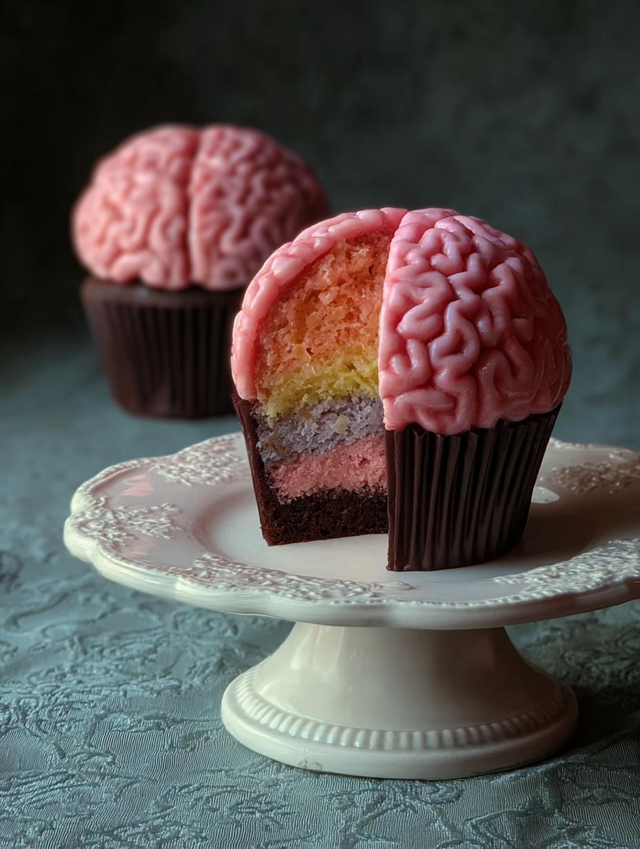Halloween Brain Cupcake: Creepy & Easy Recipe - Halloween Brain Cupcake - main visual representation
