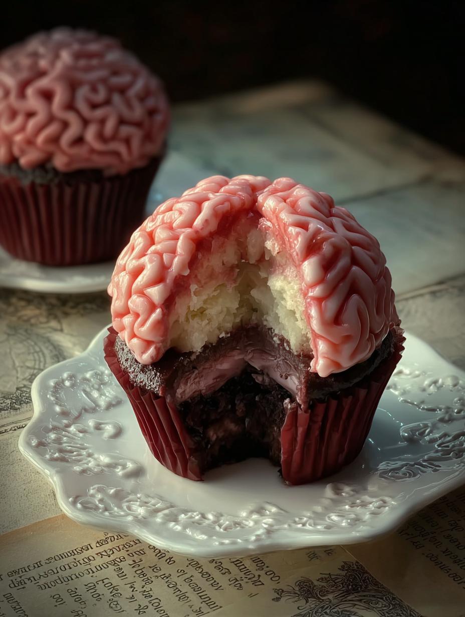 Halloween Brain Cupcake