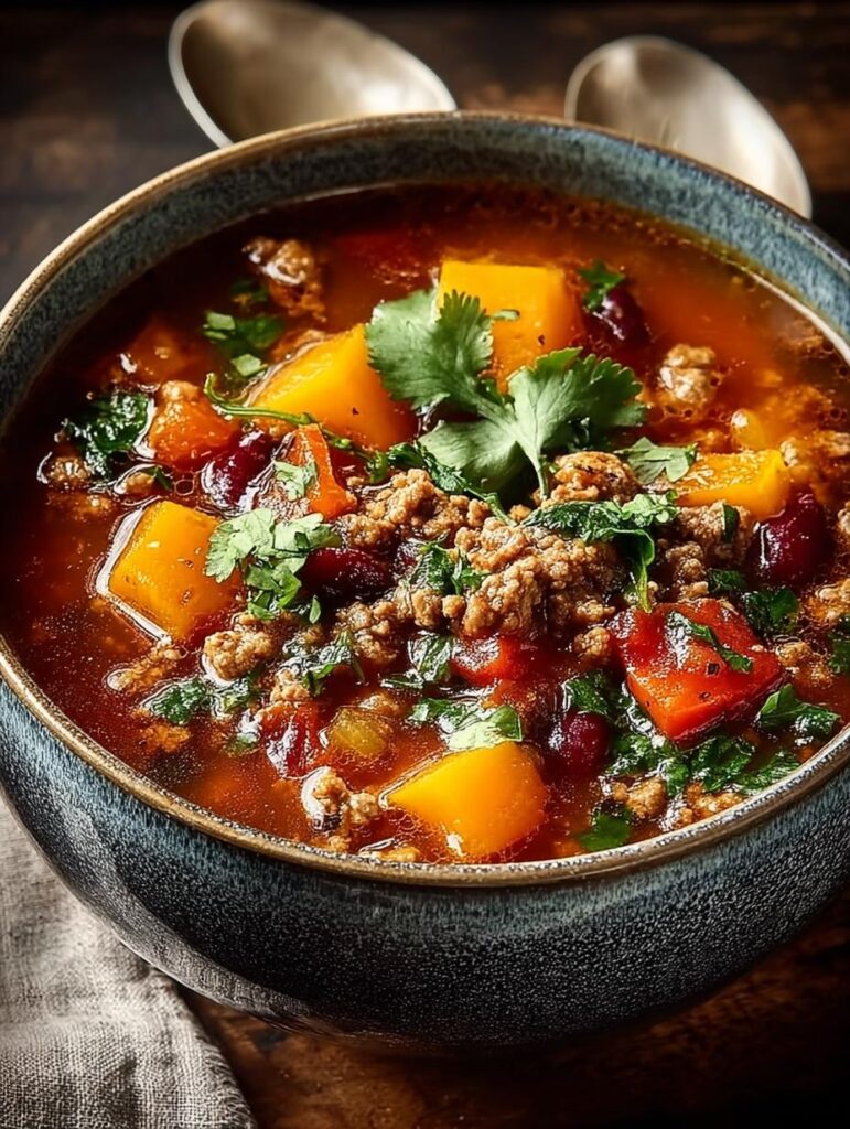 Hearty Butternut Turkey Chili