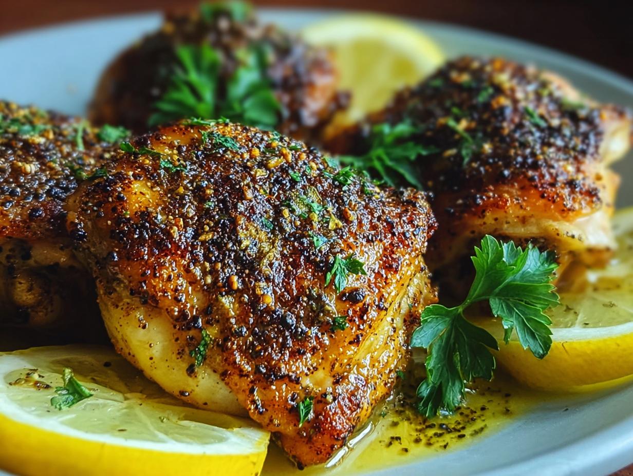 Amazing Lemon Pepper Chicken Thighs in 4 Easy Steps - Lemon Pepper Chicken Thighs - main visual representation