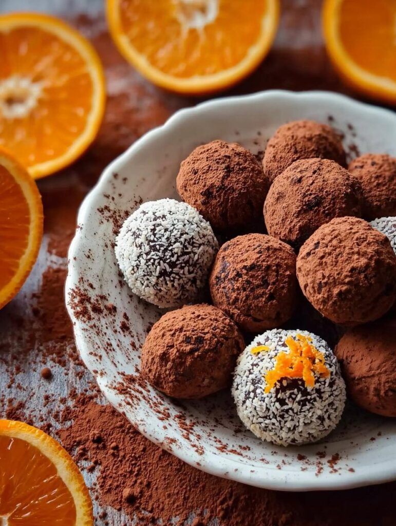 Orange Chocolate Christmas Truffles