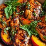 Peach Basil Balsamic Chicken: 1 Sweet Dinner 4 Peach Basil Balsamic Chicken