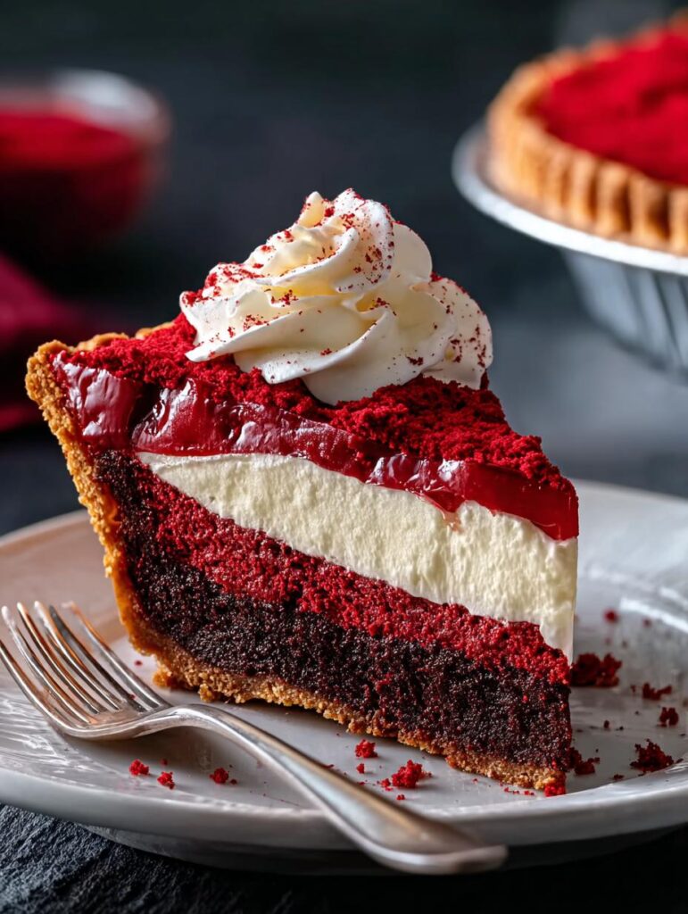 Red Velvet Brownie Pie
