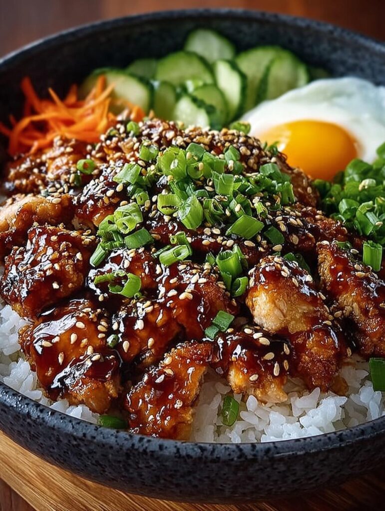 Sticky Chicken Rice Bowls