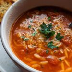 Amazing Tomato Orzo Soup: 15 Minute Prep 4 Tomato Orzo Soup