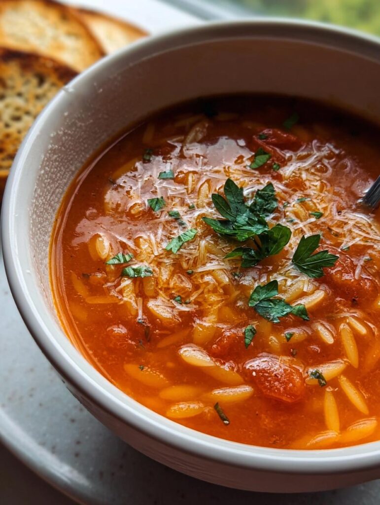 Tomato Orzo Soup