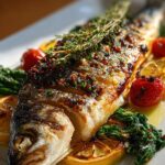 Whole Roasted Branzino with