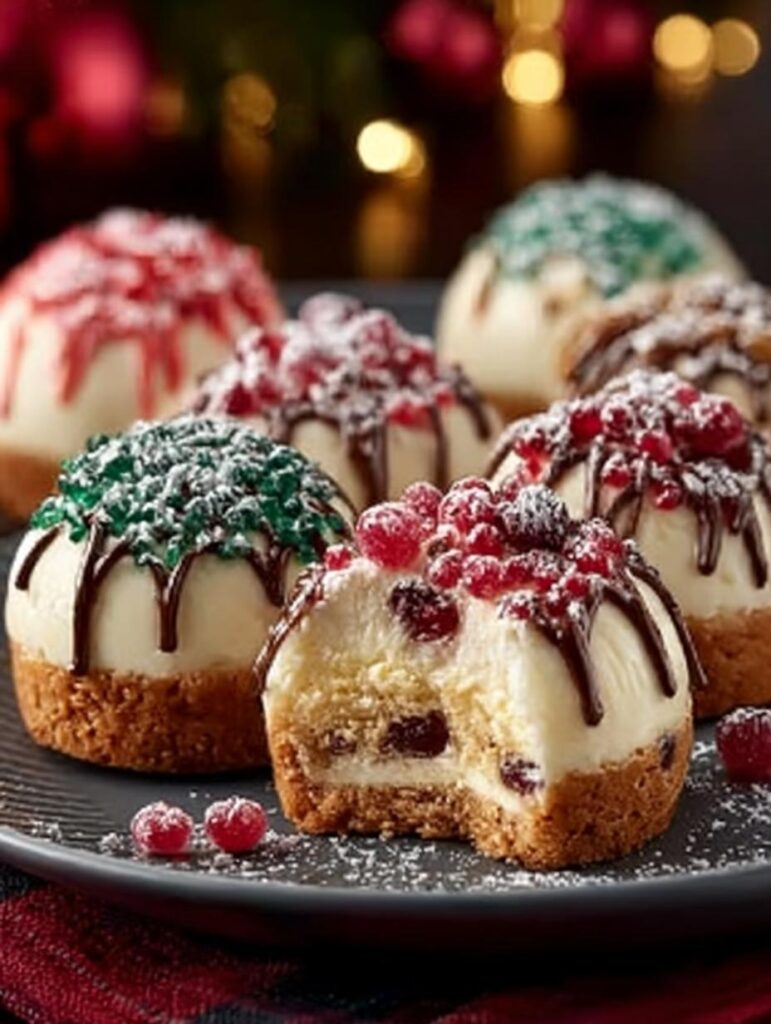 Bake Christmas Cheesecake Bites