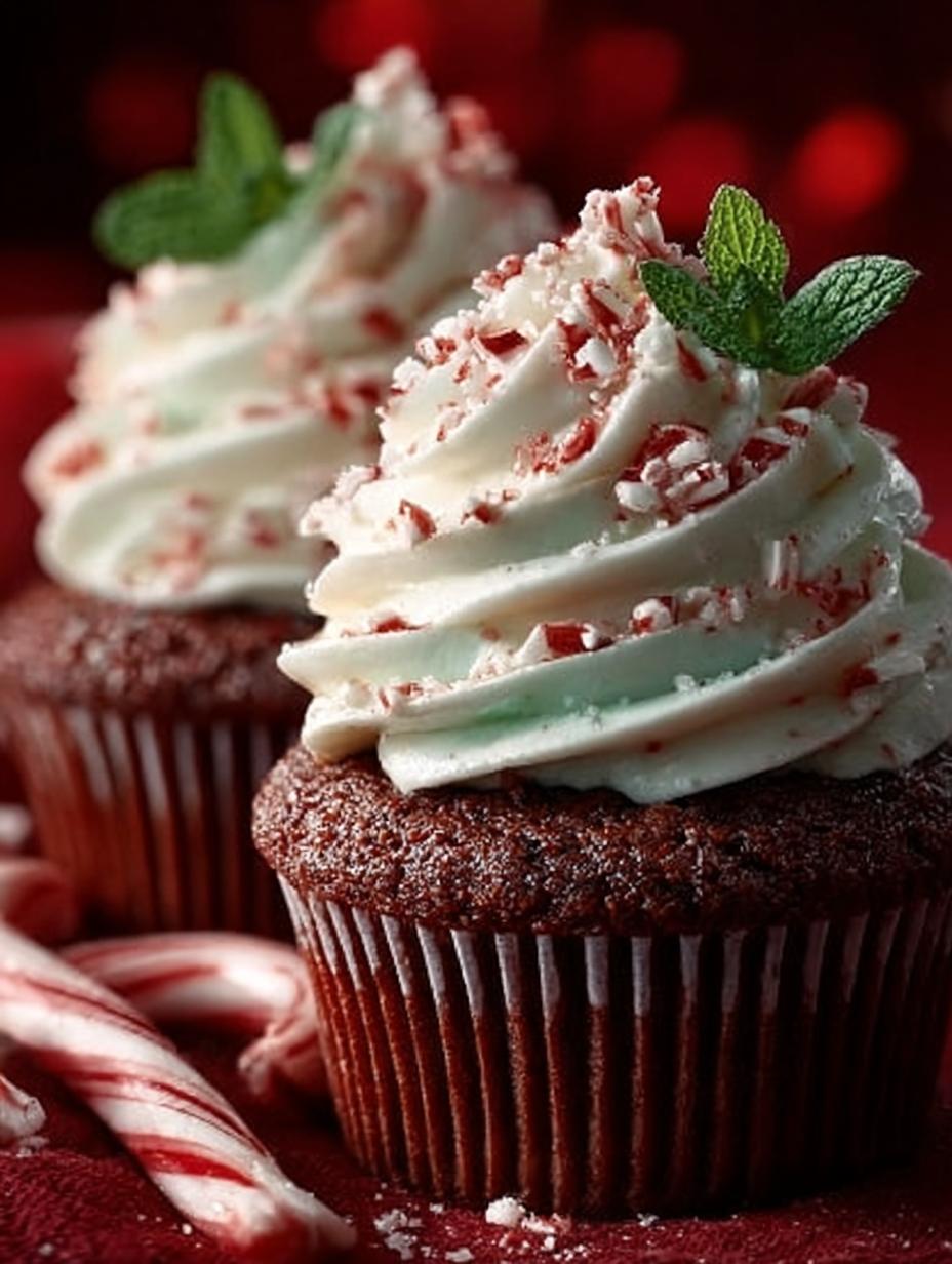 Cozy Peppermint Cupcakes: 12 Festive Treats for Winter - Cozy Peppermint Cupcakes - additional detail