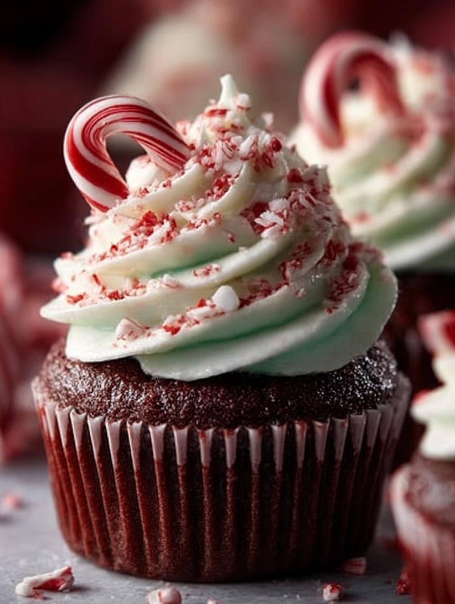 Cozy Peppermint Cupcakes