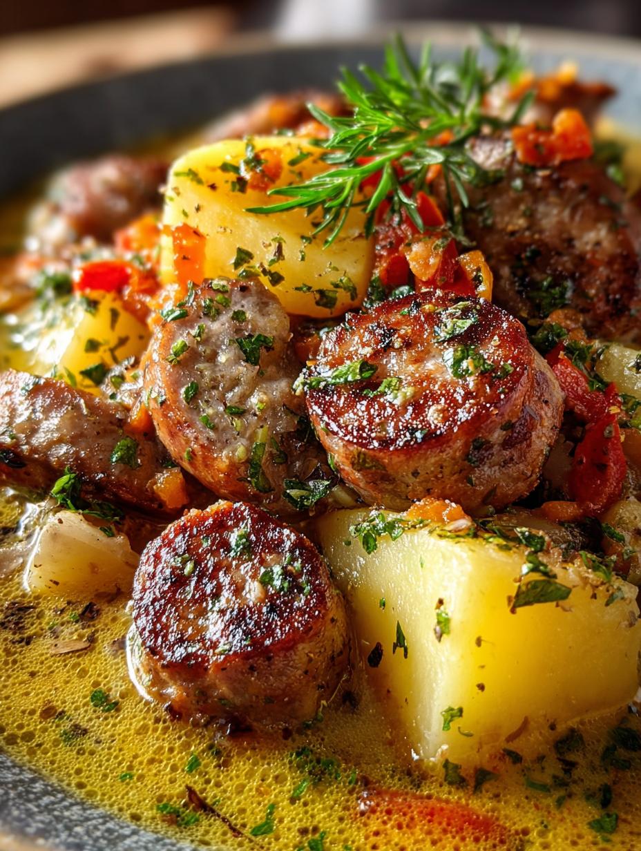 Hearty Potato Beef Sausage Chowder: 12 Comforting Steps - Hearty Potato Beef Sausage - main visual representation