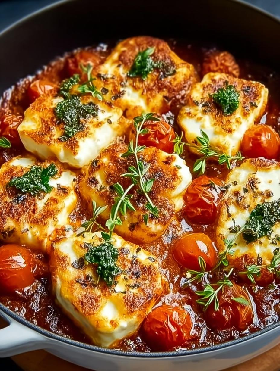 Smoky Tomato Halloumi Bake