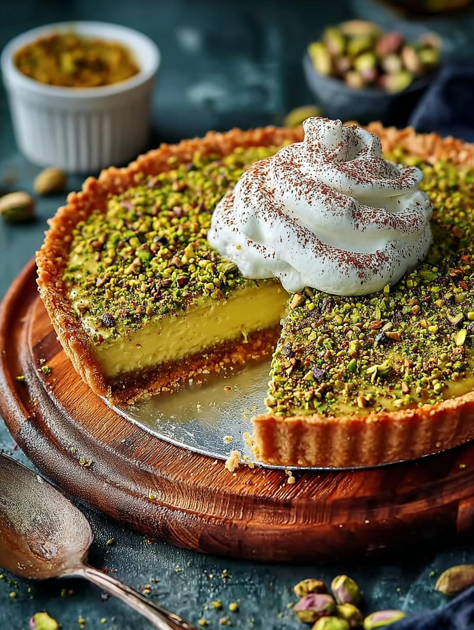 Baked Pistachio Custard Pie
