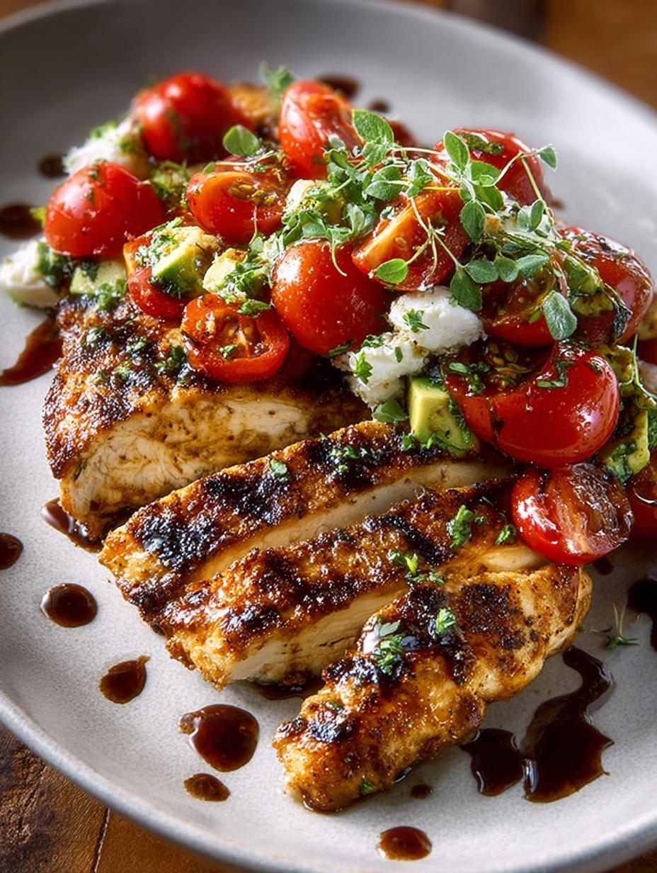 Delicious Balsamic Chicken with Caprese Salsa Recipe - Balsamic Chicken with Caprese - additional detail