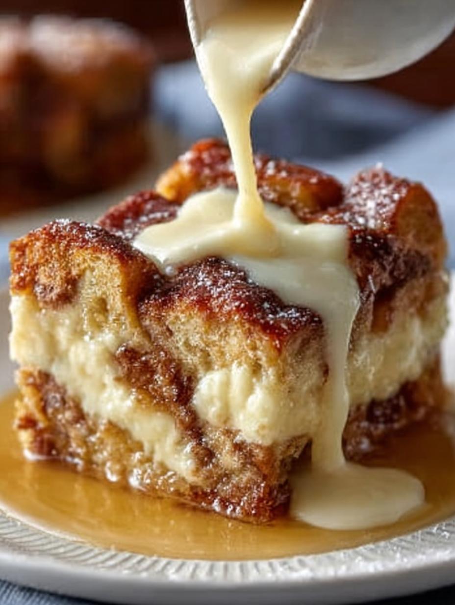 Classic Bread Pudding with Warm Sauce: A Comforting Delight - Bread Pudding with Warm - main visual representation