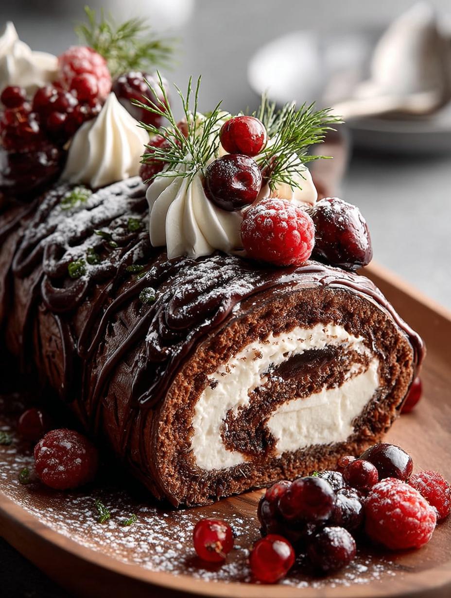 Buche Noel: 12 Steps to a Festive Yule Log Delight - Buche Noel - additional detail