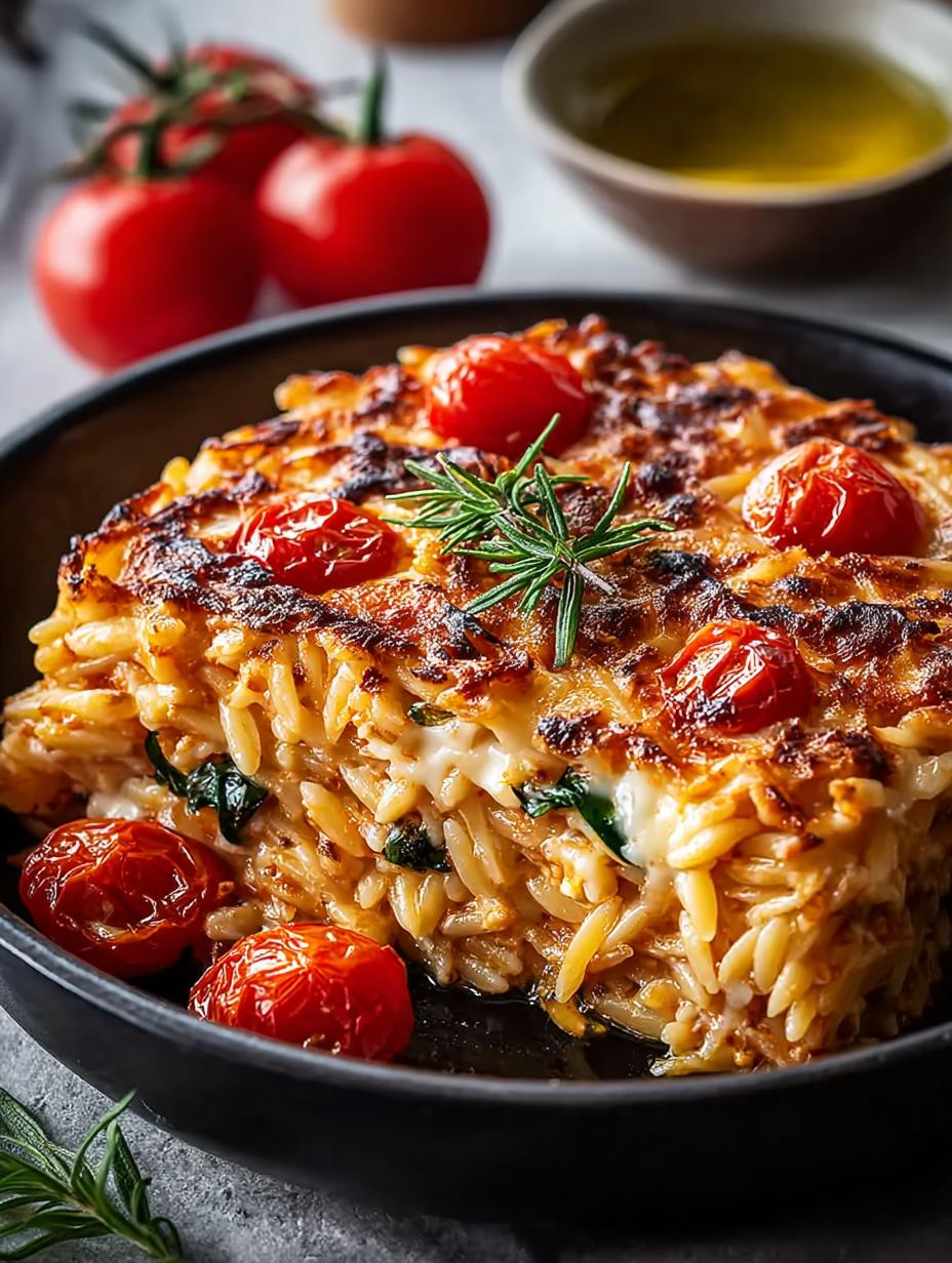 Cheesy Baked Orzo with Vegetables: A Comforting Delight - Cheesy Baked Orzo with - main visual representation