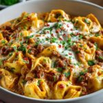 Cheesy Taco Tortellini Bake