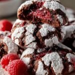 Chocolate Raspberry Crinkle Cookies