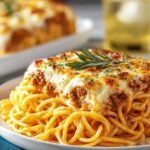 Creamy Alfredo Spaghetti Bake