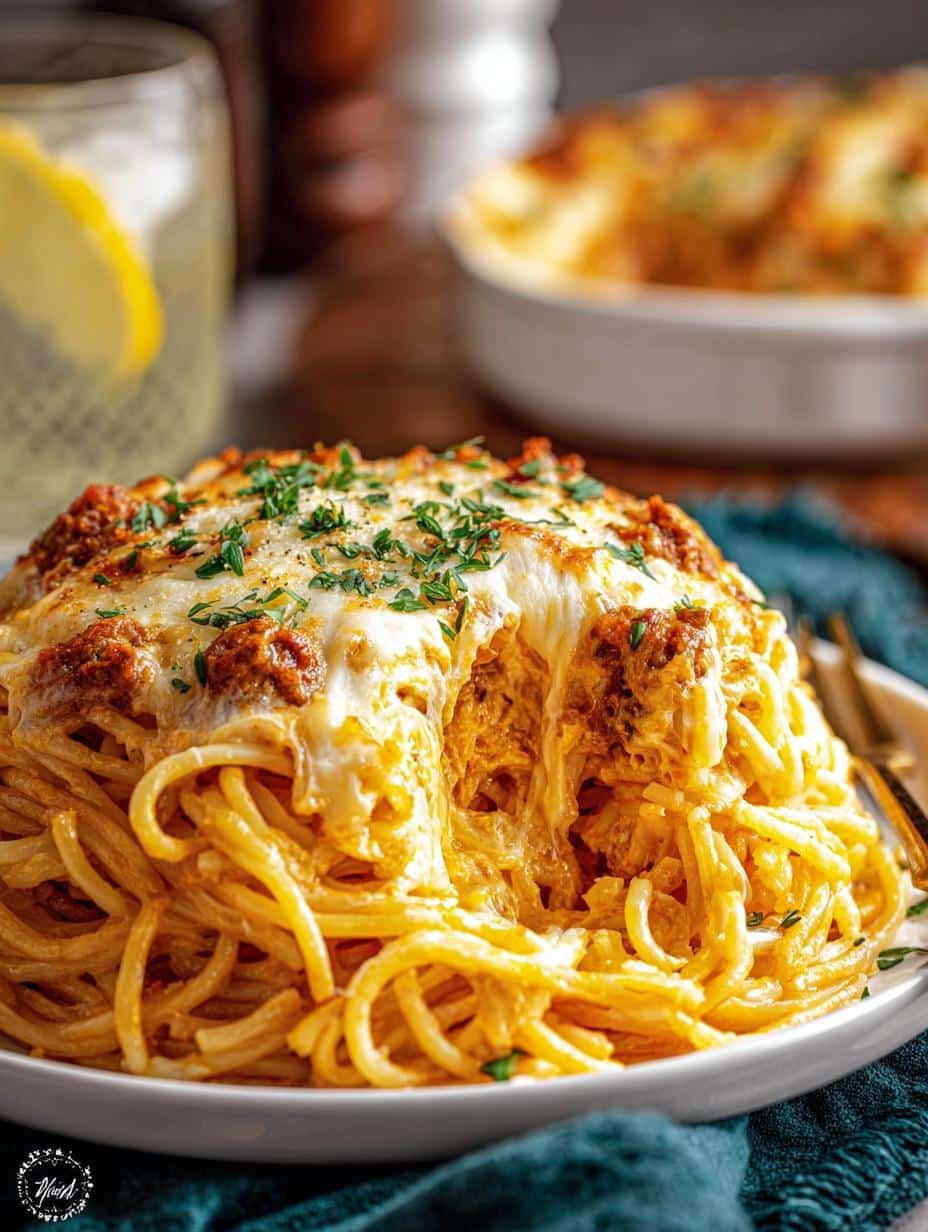 Creamy Alfredo Spaghetti Bake: 8 Comforting Layers - Creamy Alfredo Spaghetti Bake - additional detail
