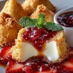 Deep Fried Strawberry Cheesecake
