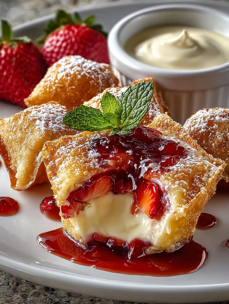 Deep Fried Strawberry Cheesecake: 24 Crispy Delights - Deep Fried Strawberry Cheesecake - additional detail